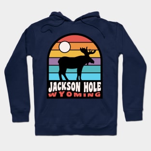 Jackson Hole Wyoming Moose Badge Hoodie